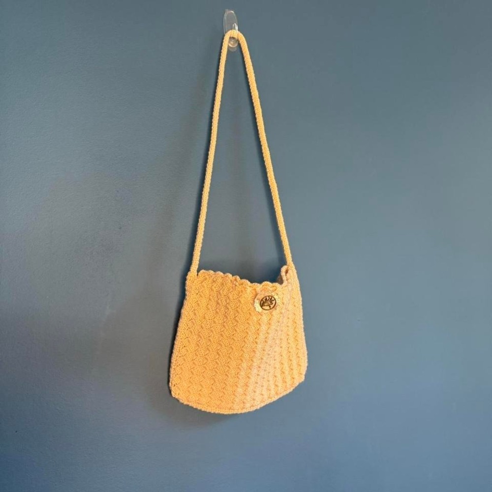 Handmade Crochet‎ Purse Shoulder Bag Button Cottagecore Coquette Twee Grandma